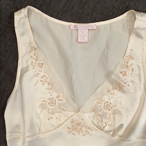 Rebecca Taylor 100% silk cream top - Picture 5 of 6